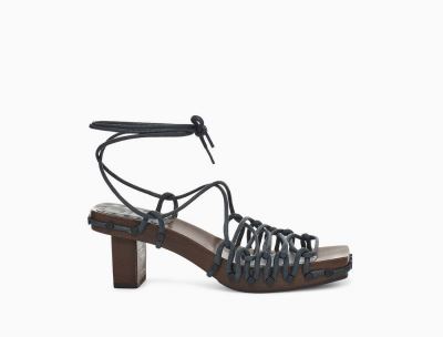 UGG Eckhaus Latta Lace On Lace Sandal Womens Slides Black - AU 603KC
